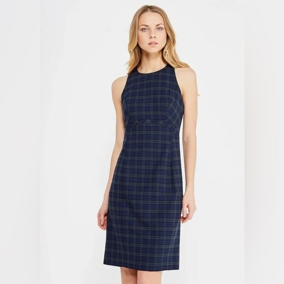 Banana Republic Dresses & Skirts - Banana Republic Panel Sheath Dress Women's 14 Tall Tartan Blackwatch Plaid